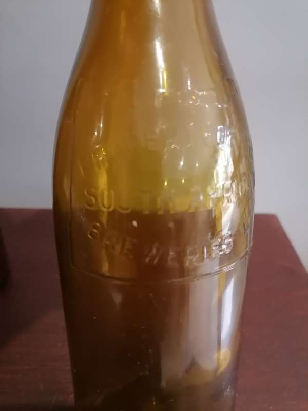 2 X RARE VINTAGE SA BREWERY BEER BOTTLES