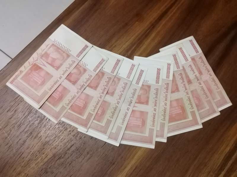 10 x 50 BILLION ZIMBABWE BANKNOTES