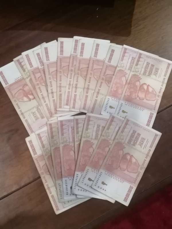 20 X FIFTY BILLION DOLLARS (ZIMBABWE )