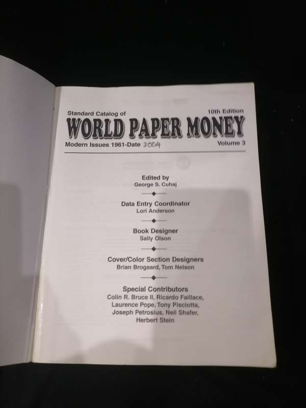 Catalogue World Paper money