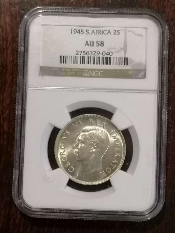 1945 UNION 2 SHILLING AU 58