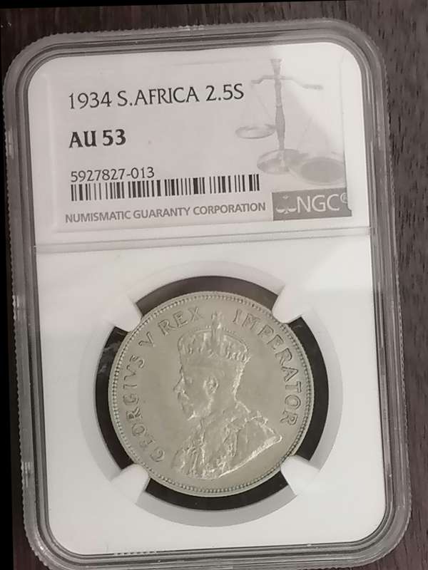 1934 UNION HALFCROWN AU 53