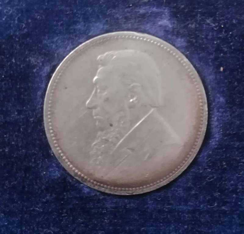 COMPLETE 1895 ZAR COIN SET IN SAM BOX (NO GOLD)