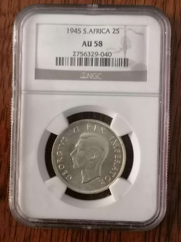 1945 UNION 2 SHILLING AU 58
