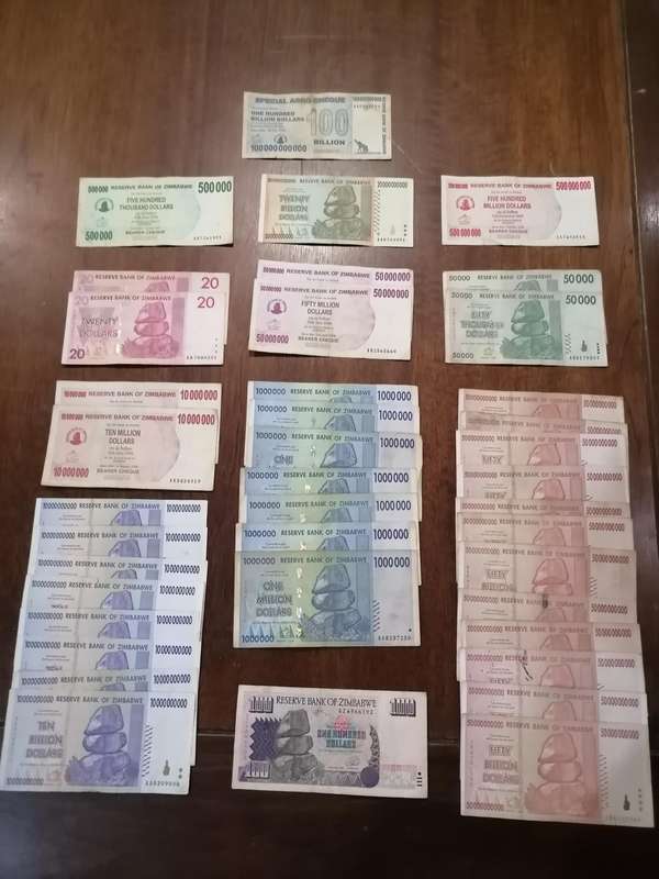 40 X ZIMBABWE BANKNOTES