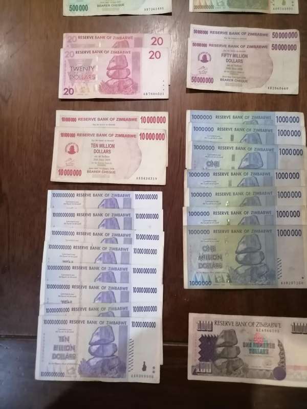 40 X ZIMBABWE BANKNOTES