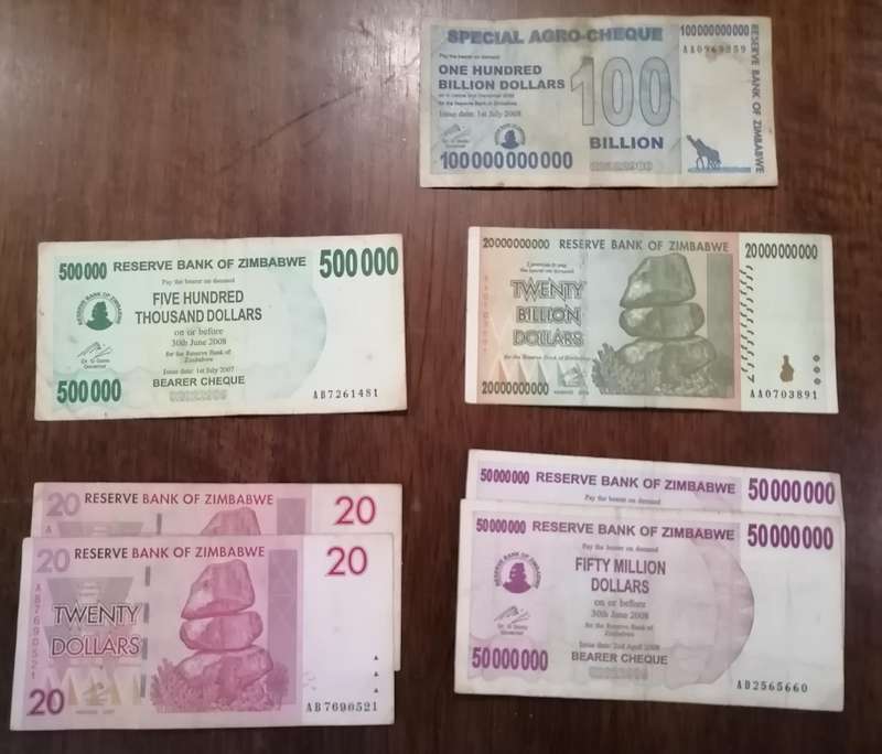 40 X ZIMBABWE BANKNOTES