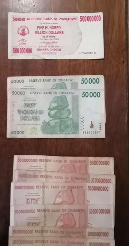 40 X ZIMBABWE BANKNOTES