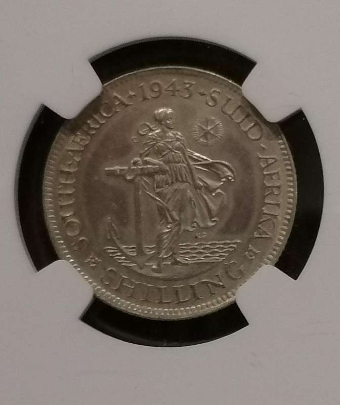 1943 UNION 1 SHILLING ( UNC DETAILS)