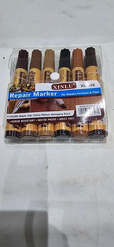 6 COLOURS REPAIR MARKERS FOR WOODEN FURNITURE,WOOD,ETC.-MAKES SCRATCHES DISAPPEAR.