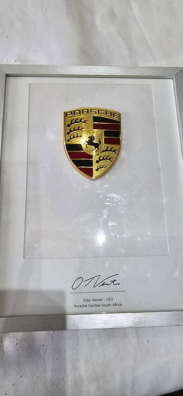 ORIGINAL PORCHE BADGE(FRAMED)