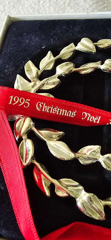 1995 KAREN BLIXENS JUL DANISH CHRISTMAS SILVERPLATED ROSENDAHL