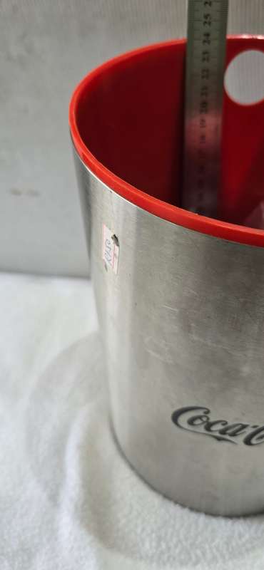 STAINLESS STEEL COCA-COLA BIN WITH INNER LINING