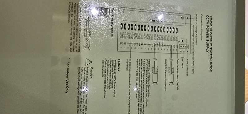 12 VDC,18 OUTPUT SWITCH MODE CCTV POWER SUPPLY