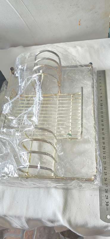 SILVERPLATED AND ACRYLIC BUFFET CADDY