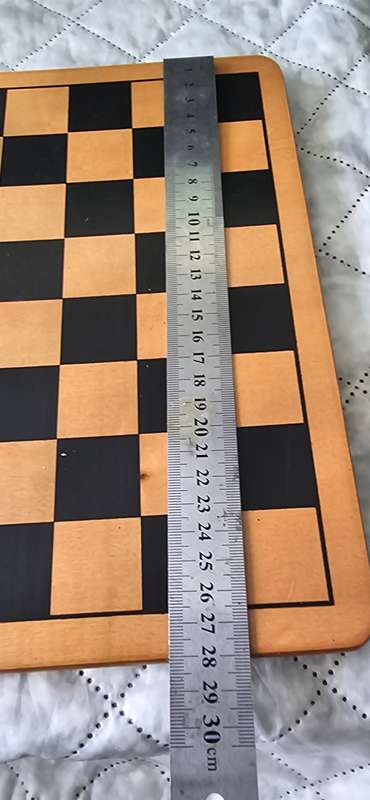SOLID WOOD CHESS SET(OAK FINISH BOARD) COMPLETE