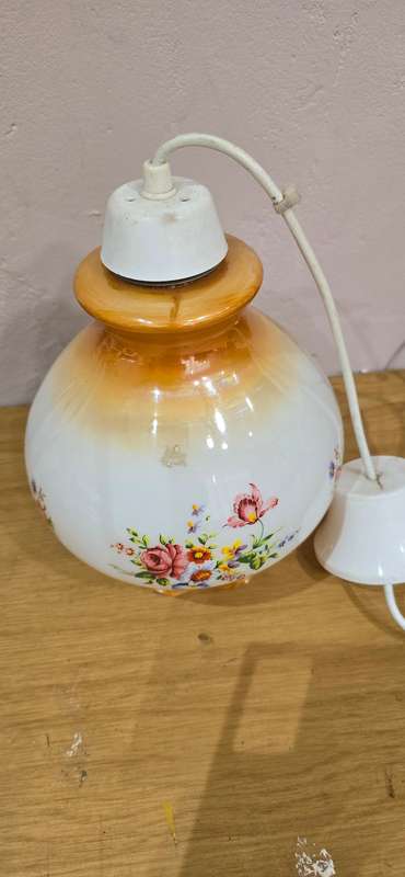 Vintage Milk Glass Light Fixture