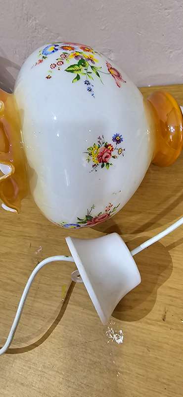 Vintage Milk Glass Light Fixture