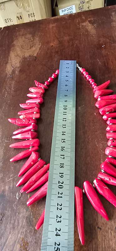 GENUINE RED CORAL PEPPER NECKLACE