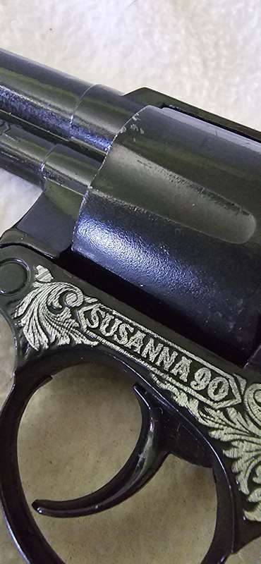 Edison Giocattoli Susanna 90 Revolver 12 Shot Cap Gun Vintage Toy Italy