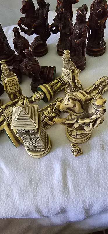 STUNNING ANTIQUE  CHESS PIECES(NOT COMPLETE)