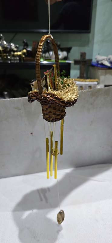 CANE BASKET WIND CHIME