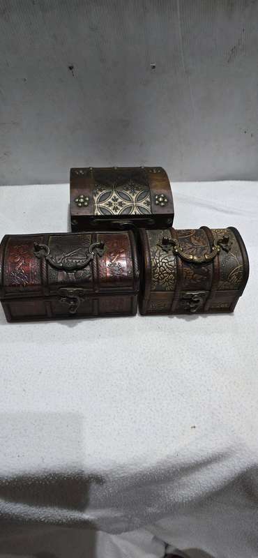 3 PIECE WOODEN JEWELRY BOX