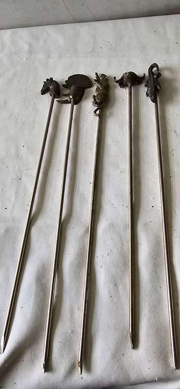 5 PIECE VINTAGE SKEWERS