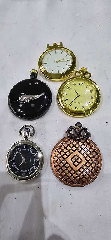 5 piece quartz pocketwatches