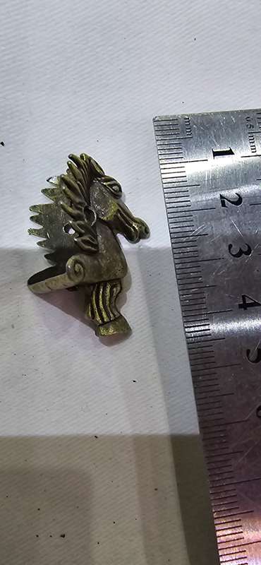 4 PIECE METAL HORSE FEET FOR JEWELRY BOX,ETC...WITH SCREWS.