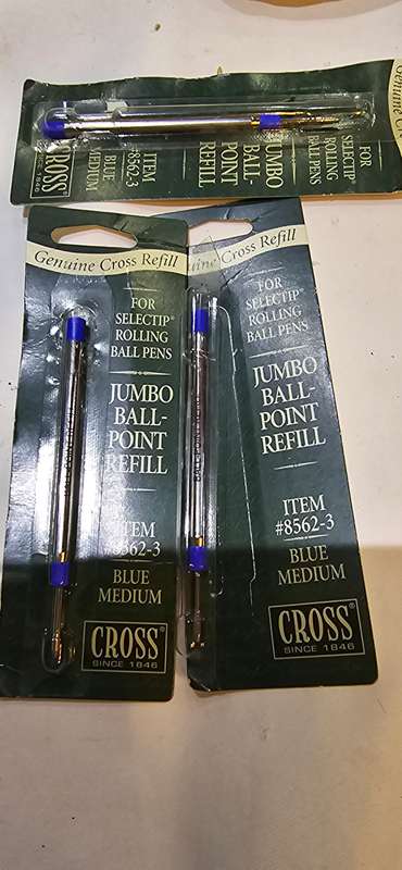 3 PIECE MEDIUM BLUE GENUINE CROSS REFILLS