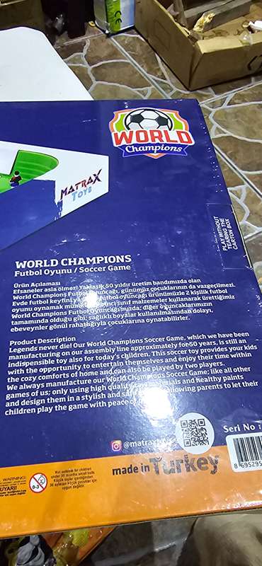 WORLD CHAMPIONS TABLE FOOTBALL GAME(MATRAX TOYS)SEALED PACK(50 X 40CM)