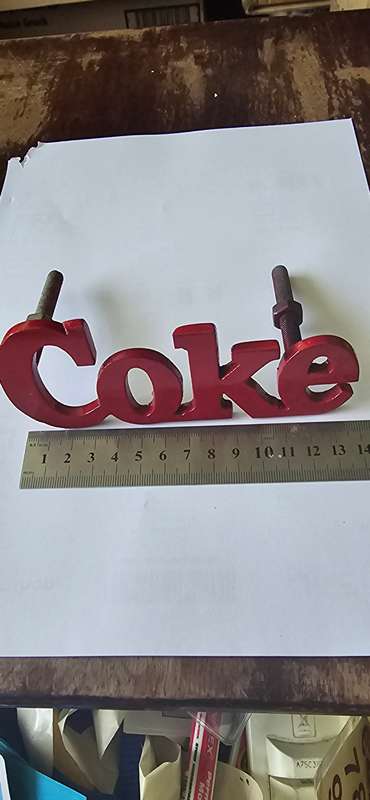 VINTAGE CAST IRON COKE SIGN