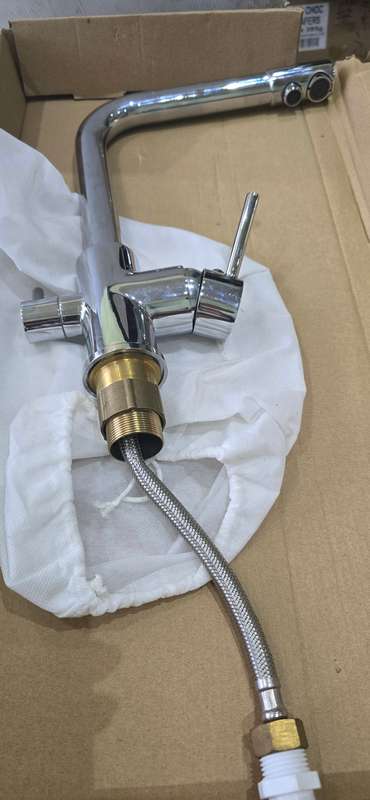 STAINLESS STEEL DUAL LEVER KITCHEN MIXER FAUCET
