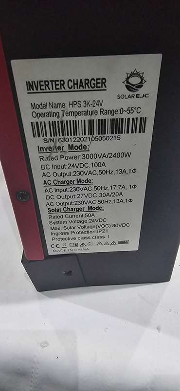 1.5/3KVA PURE SINEWAVE HYBRID SOLAR INVERTER(UNUSED)SEE DESCRIPTION