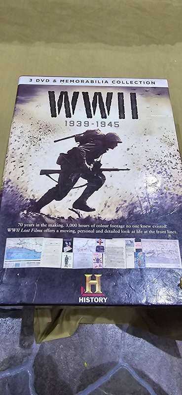 WW11 MEMORABILIA 3 DVD COLLECTION (UNUSED CONDITION)LOST FILMS(INCLUDES TYPED DOCUMENTS)SIGNED