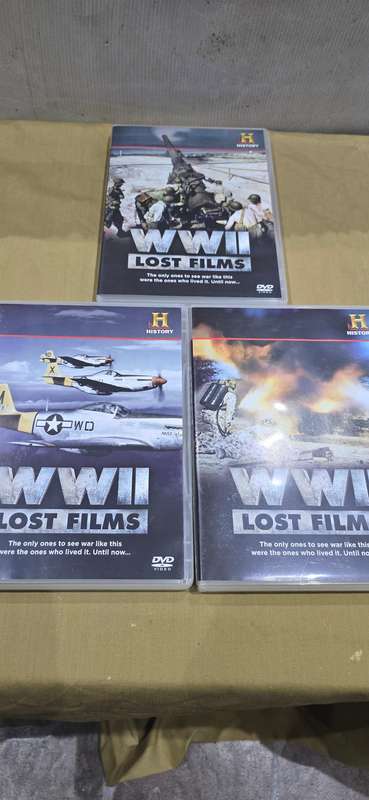WW11 MEMORABILIA 3 DVD COLLECTION (UNUSED CONDITION)LOST FILMS(INCLUDES TYPED DOCUMENTS)SIGNED