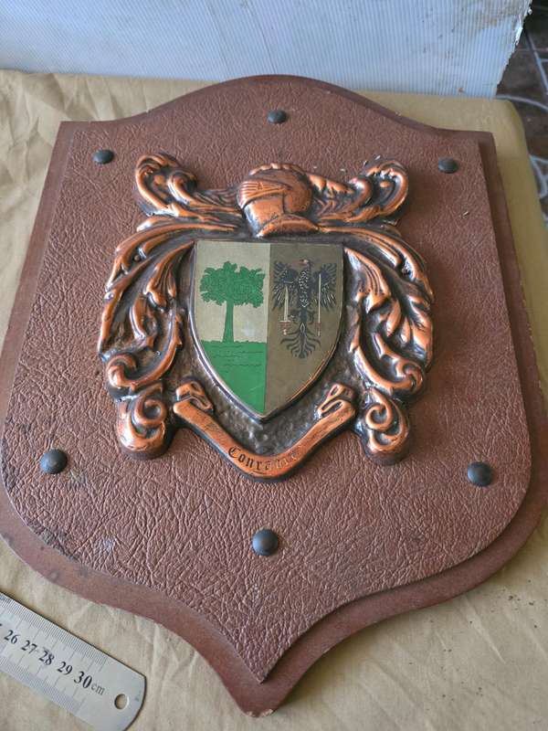 COPPER PLAQUE ON WOOD(CONRADIE)40 x 30cm