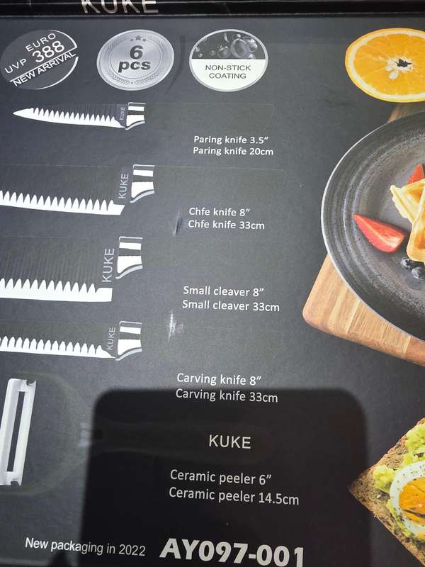 6 Piece Professional Japanese Kuke Knives