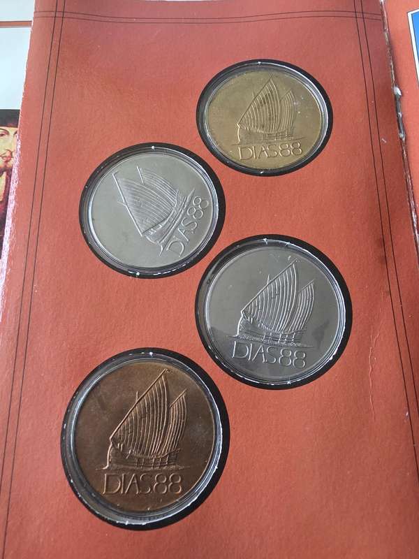 Dias 88 4 Set Coins (500 Anniversary of B.Diaz Voyage of the Cape in 1488) Mint