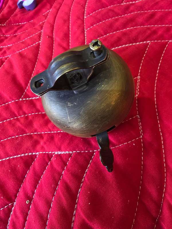 ANTIQUE VICTORIAN METAL SCOTCH AND SODA BELL