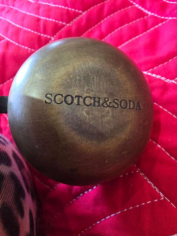 ANTIQUE VICTORIAN METAL SCOTCH AND SODA BELL