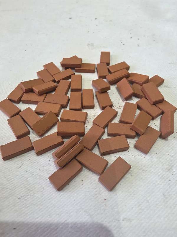 50 PIECE MINIATURE CLAY BRICKS