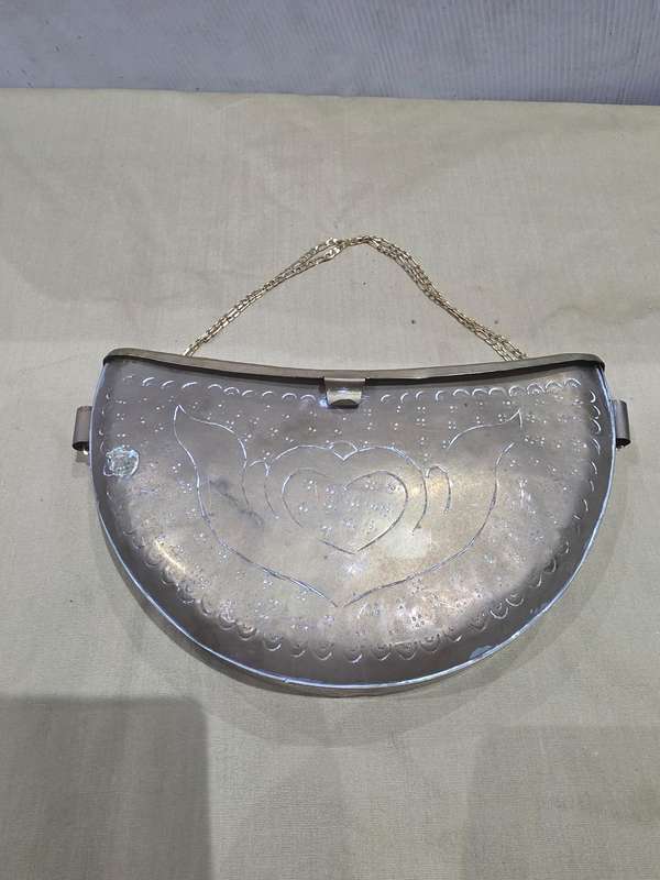VINTAGE BRASS MONEY STORAGE BAG