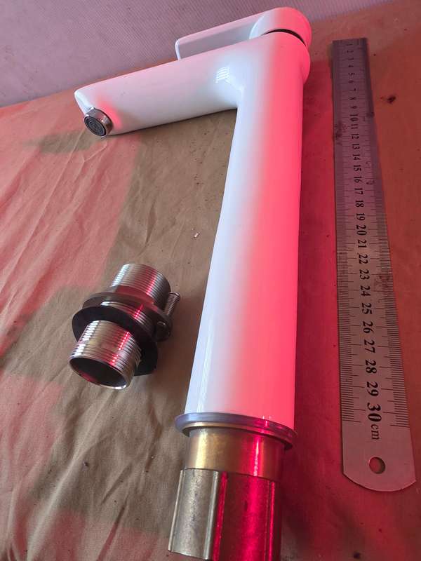 WHITE MIXER FAUCET