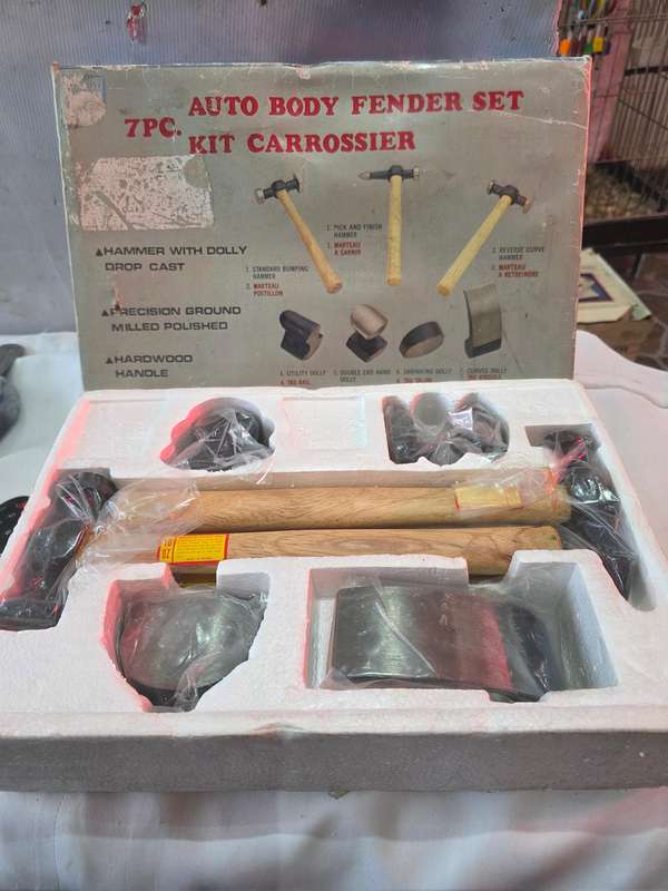 7 PIECE VINTAGE AUTO BODY FENDER SET KIT CARROSIER(HEAVY SOLID TOOLSN(