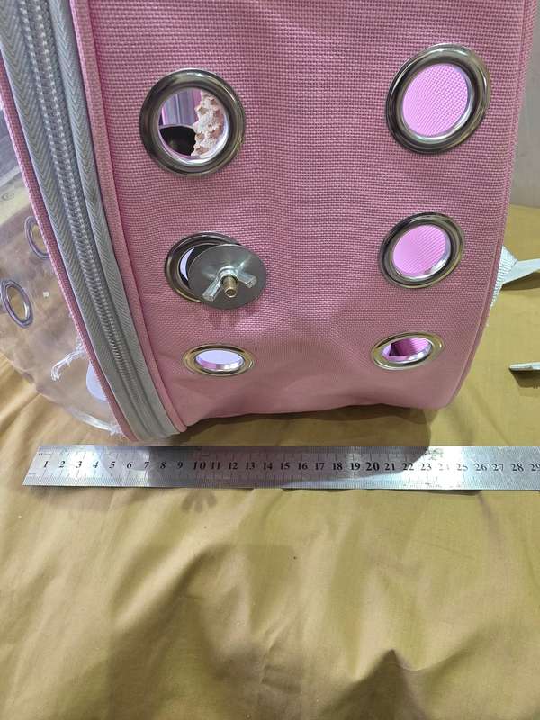 PET BIRD CARRIER WITH PERCH AND FEEDERS