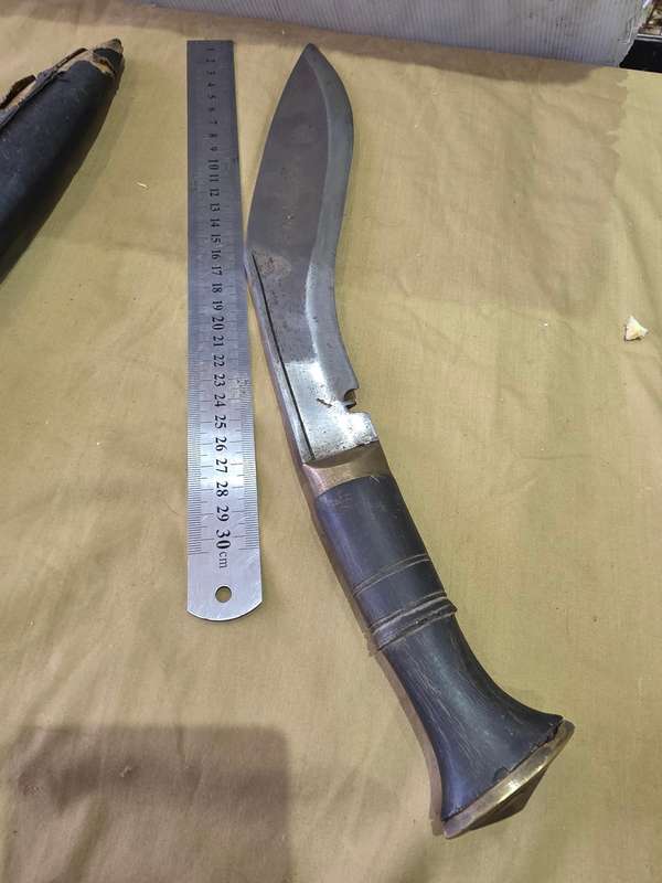 ANTIQUE DAGGER(SOLID,HEAVY) WITH LEATHER SHEATH