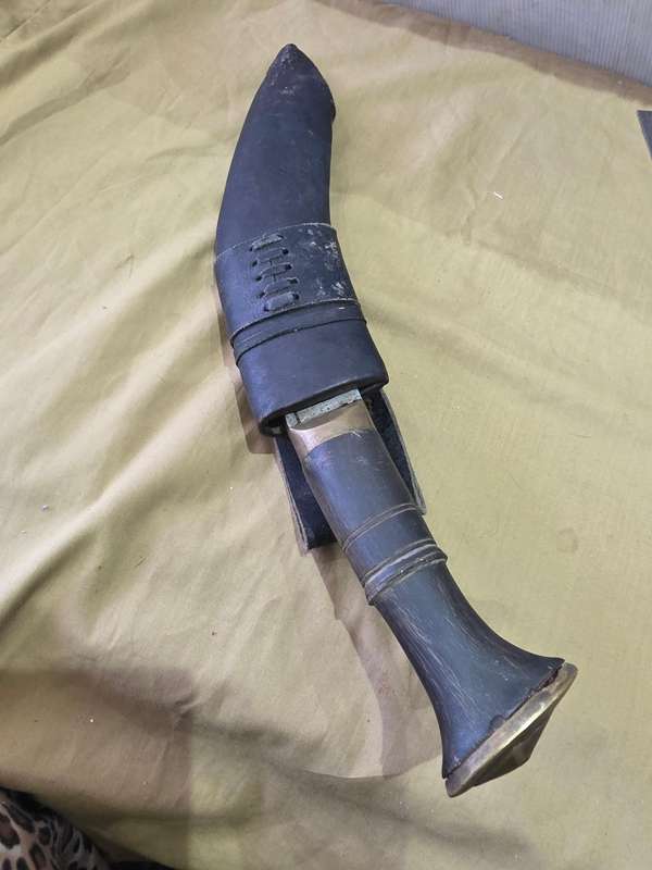 ANTIQUE DAGGER(SOLID,HEAVY) WITH LEATHER SHEATH