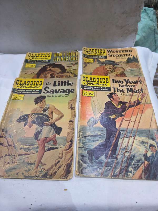 13 x CLASSIC ILLUSTRATED PAPERBACK COMICS(1964- 1970)